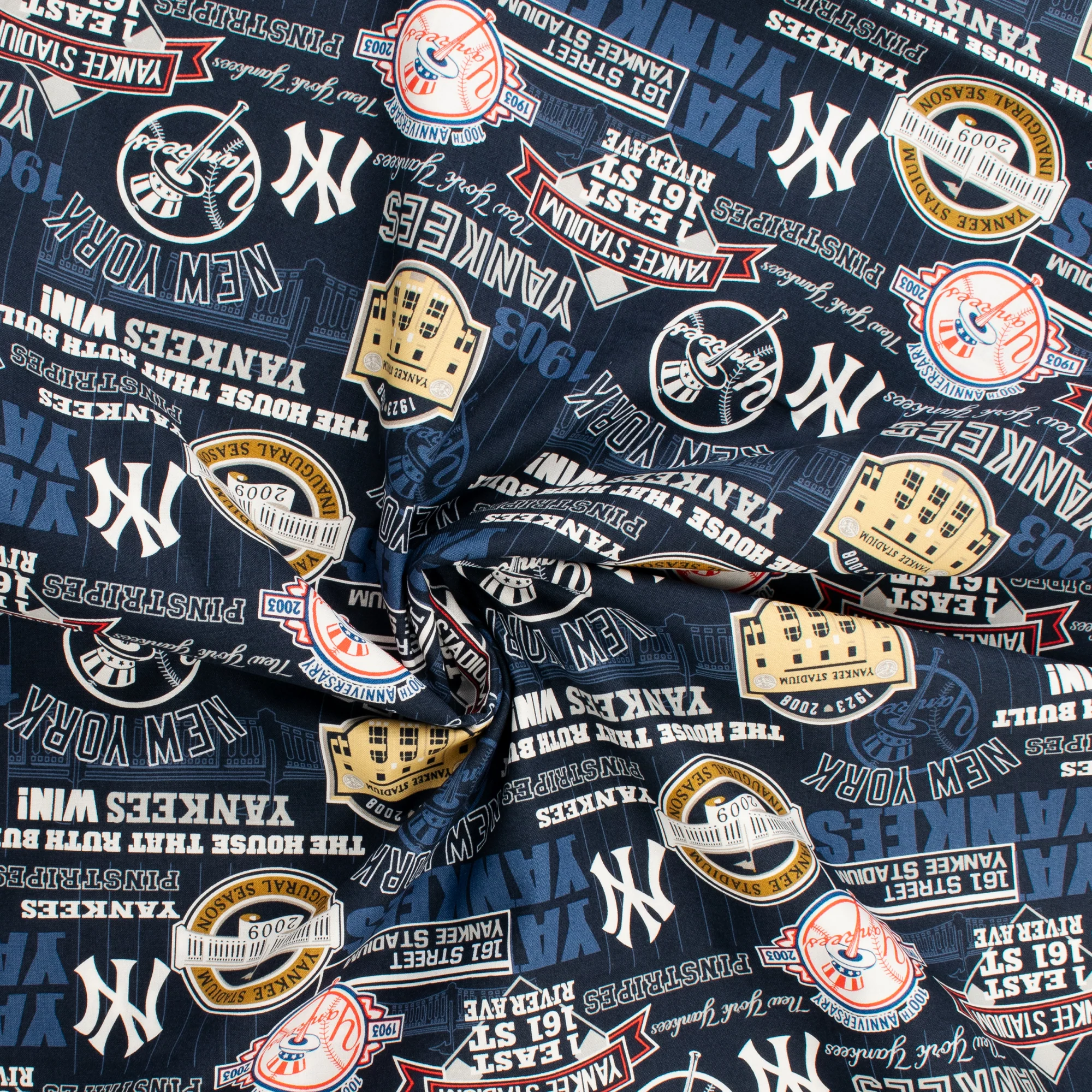 Baseball Printed Cotton - New York YANKEES - 006 - Navy - Image 2