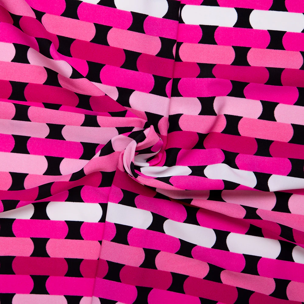 Bathing Suit Print - Basket weave - Pink - Image 2