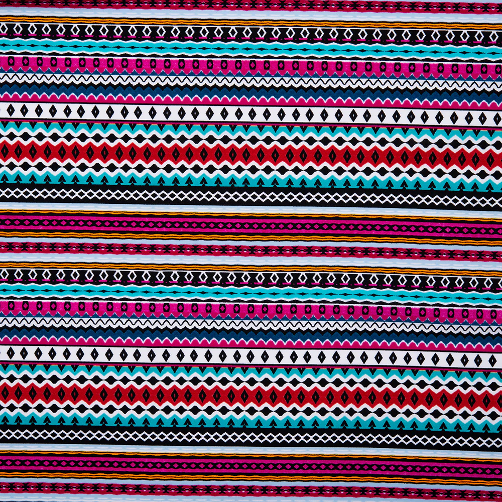 Bathing Suit Print - Geometric stripe - Blue / Pink
