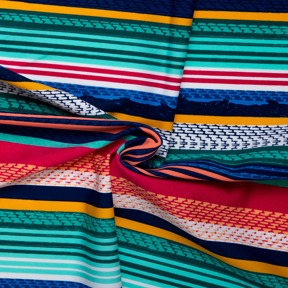 Bathing Suit Print - Geometric stripe - Multicolour - Image 2