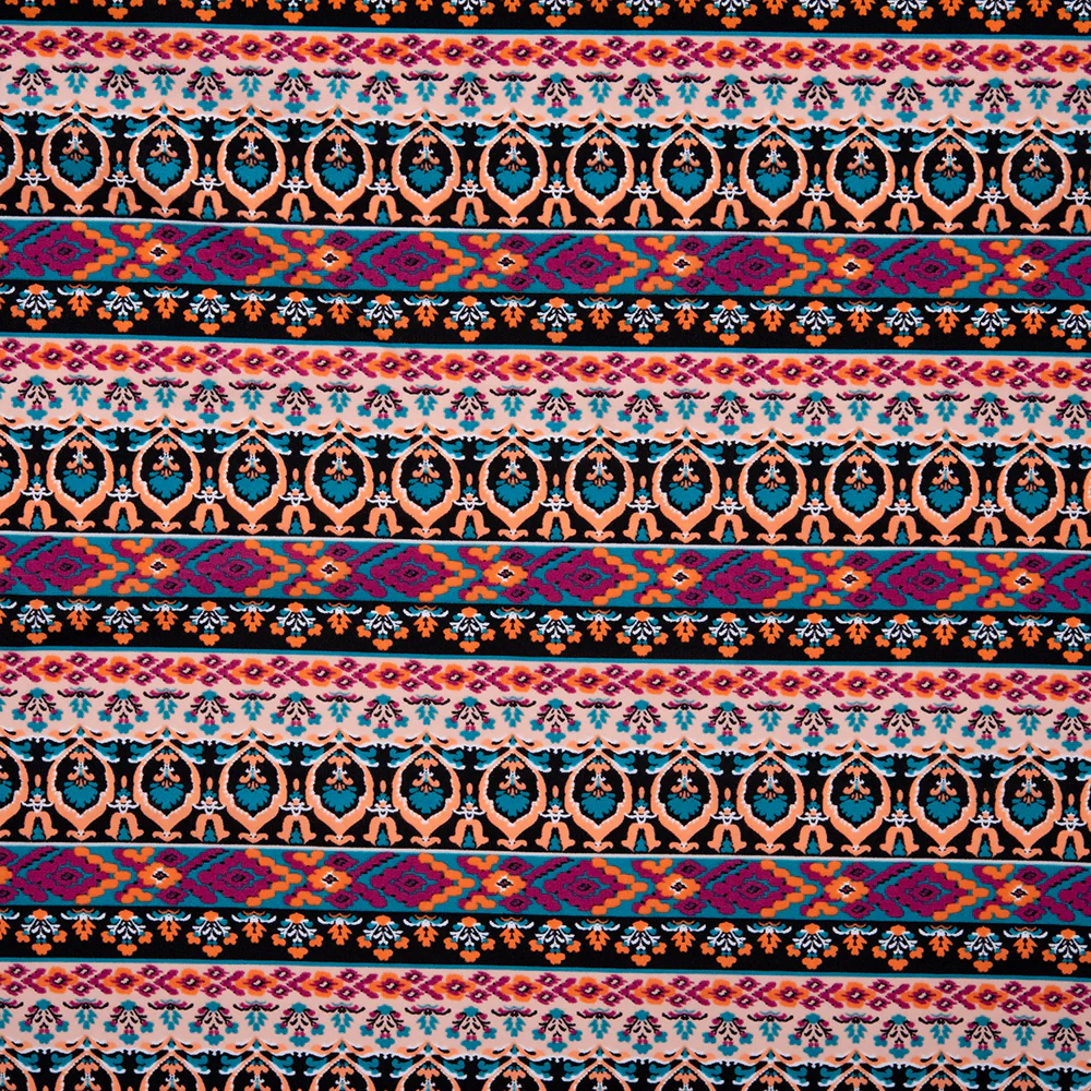 Bathing Suit Print - Geometric stripe - Pink / Orange