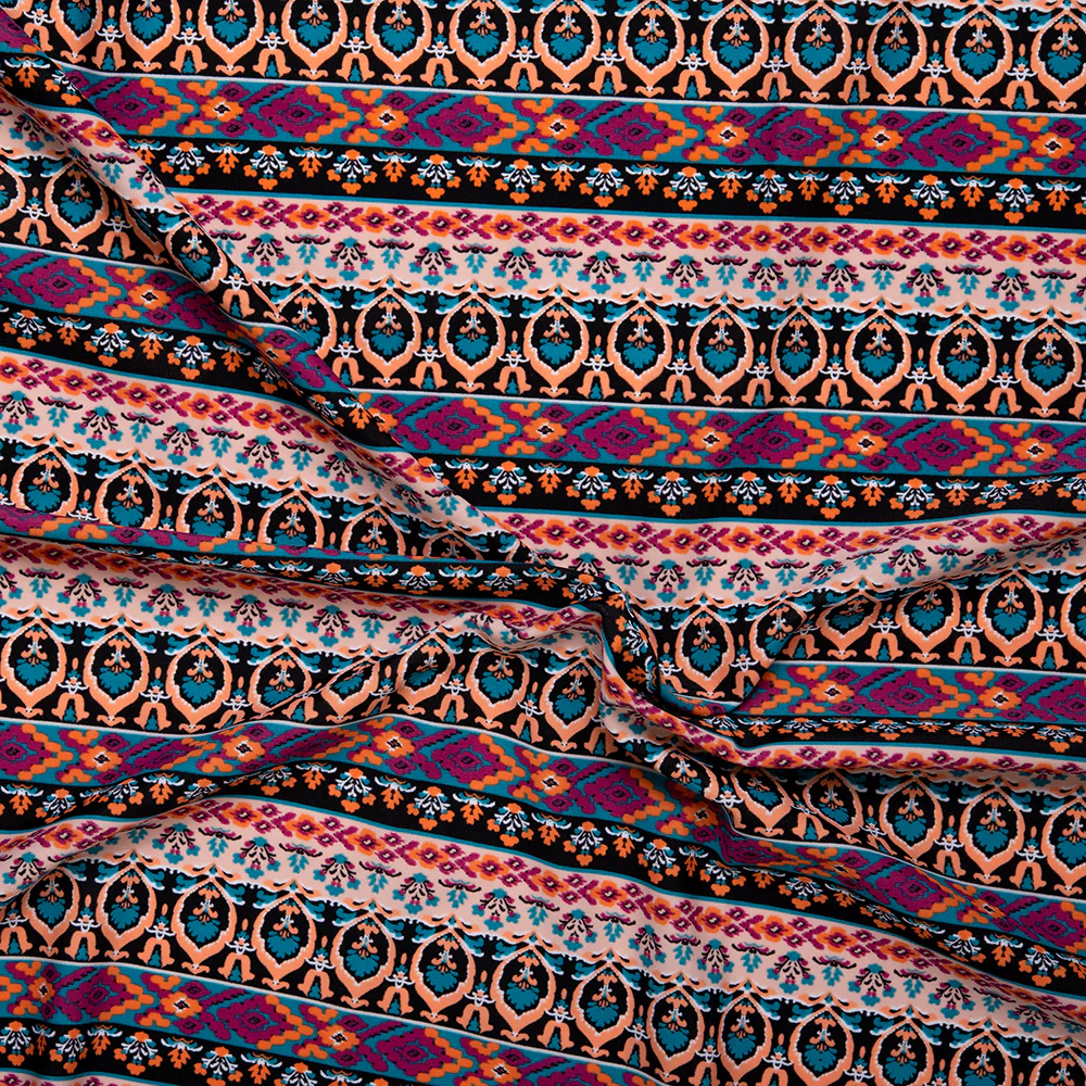 Bathing Suit Print - Geometric stripe - Pink / Orange - Image 2