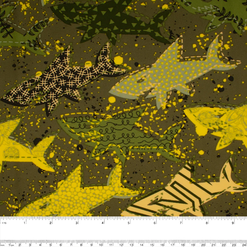 Bathing Suit Print - Shark - Green - Image 3
