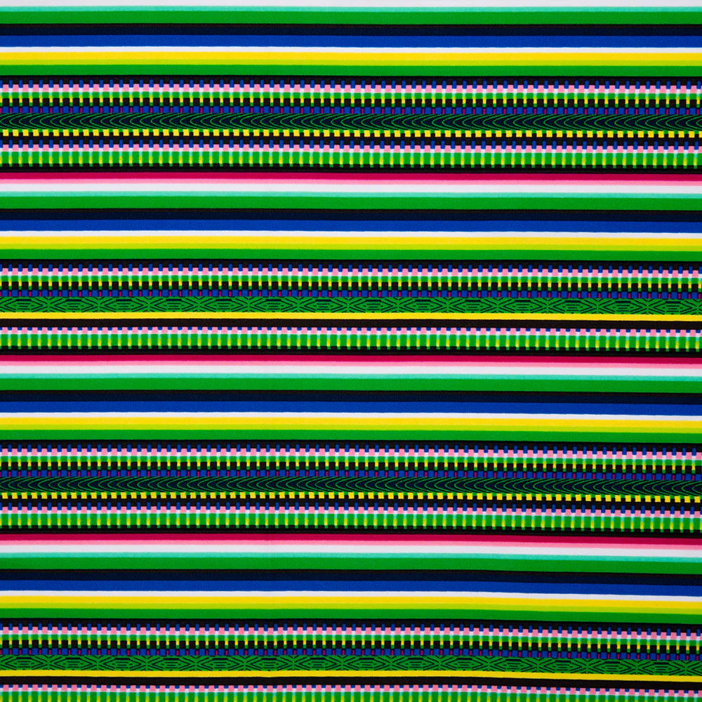Bathing Suit Print - Stripes - Green / Yellow / Blue
