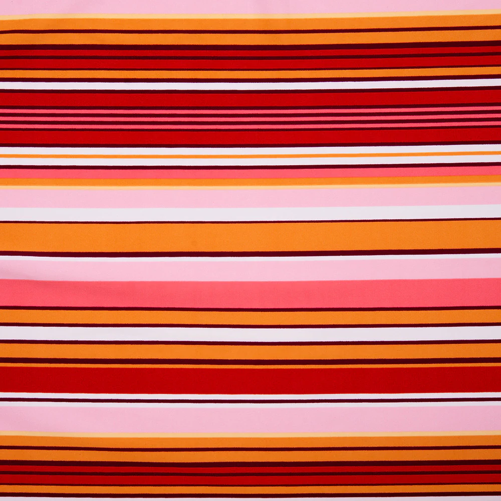 Bathing Suit Print - Stripes - Pink / Red / Orange