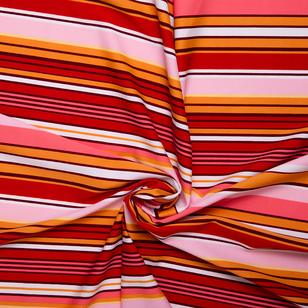 Bathing Suit Print - Stripes - Pink / Red / Orange - Image 2