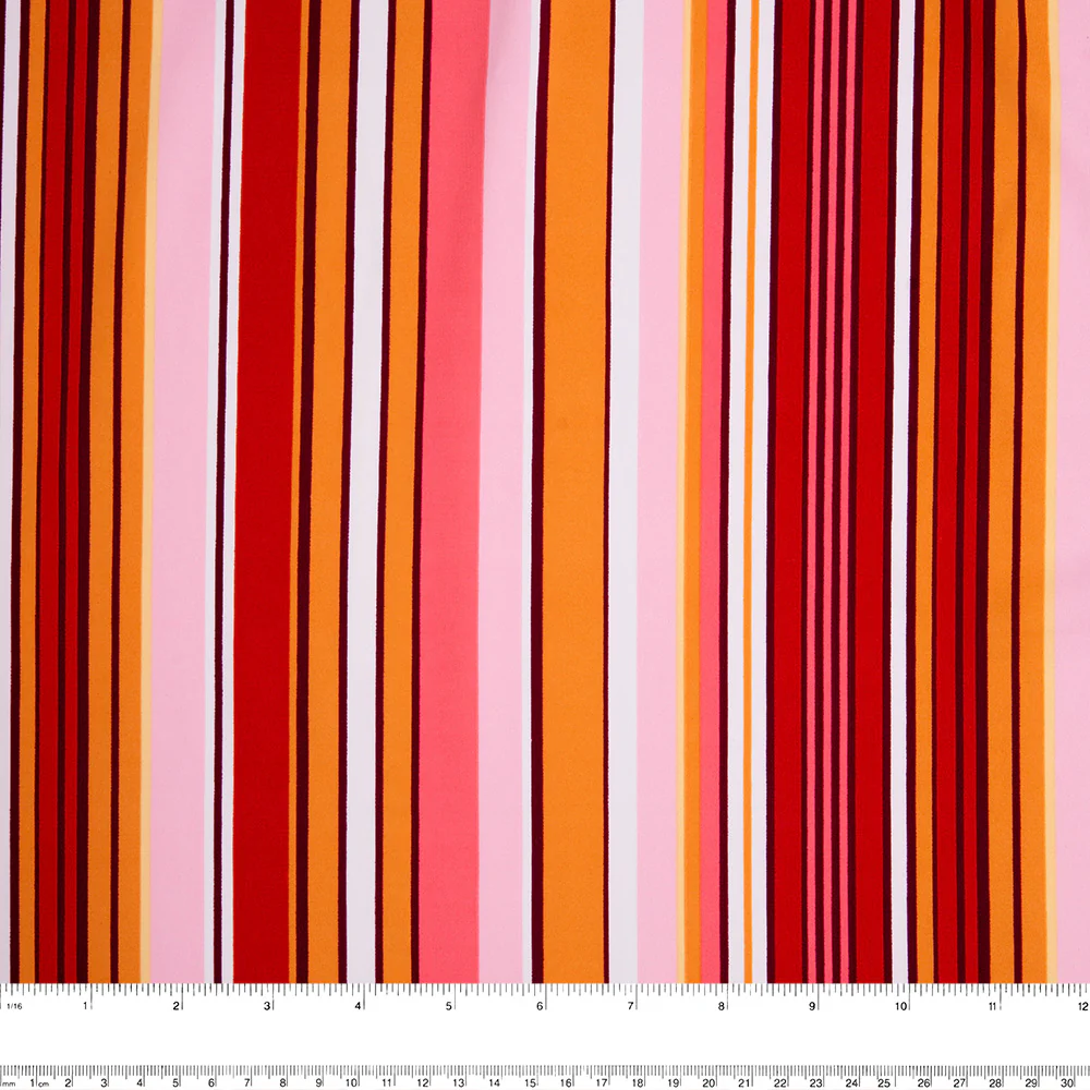 Bathing Suit Print - Stripes - Pink / Red / Orange - Image 3