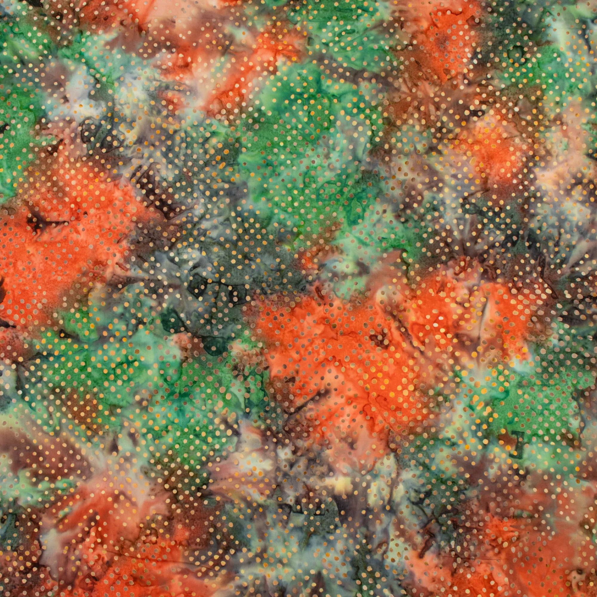 Batik - BALI - 127 - Green & Orange