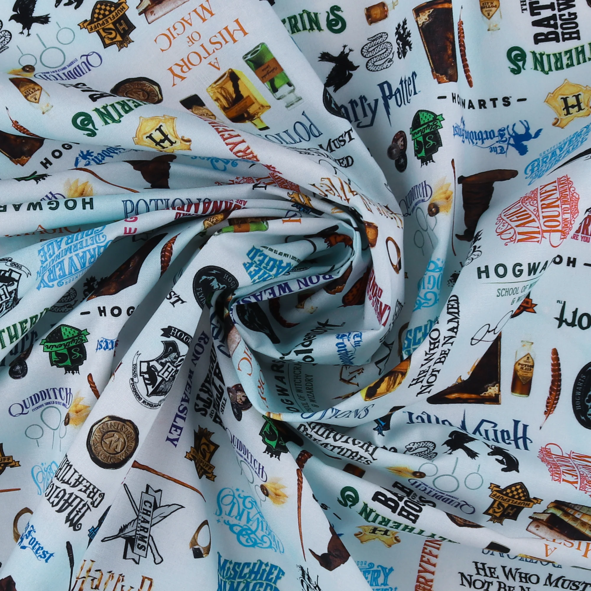 Bernatex Fabrics - Printed Cotton - SUZI Q ESSENTIALS - Harry Potter - 005 - Light Blue - Image 2