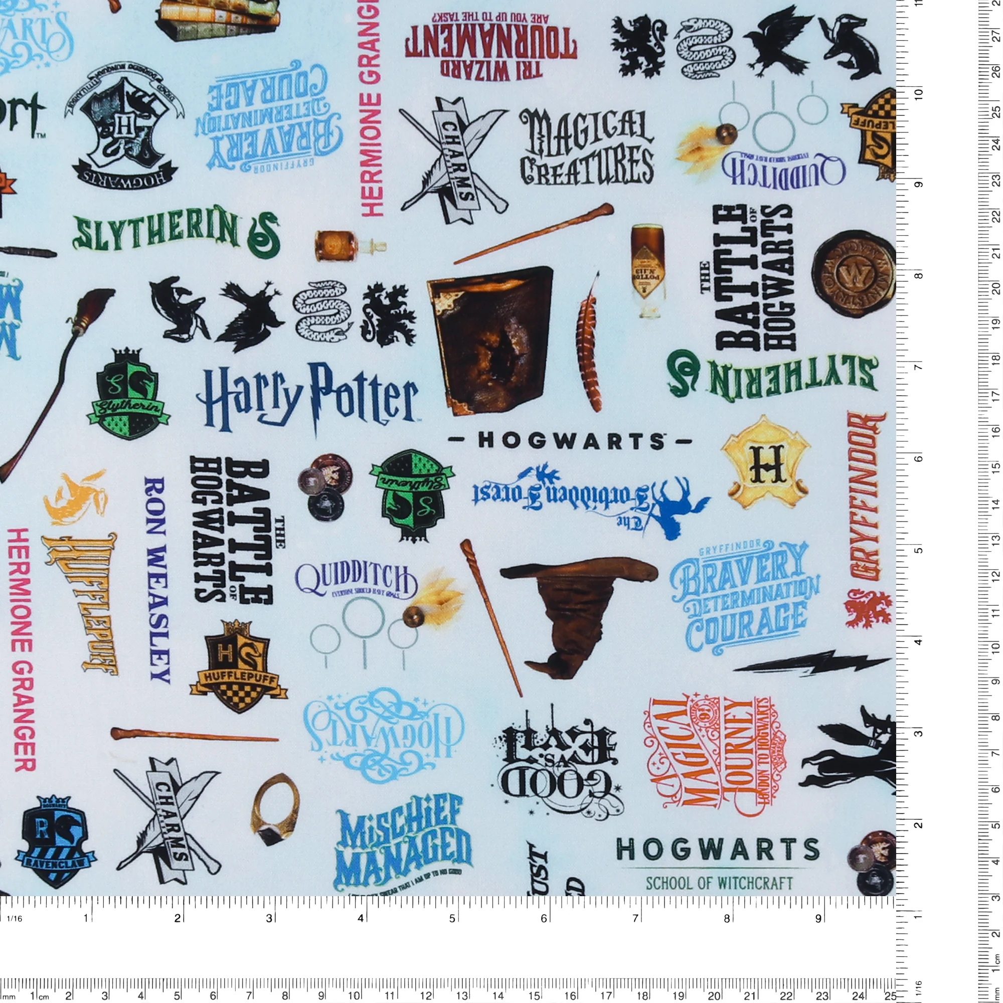 Bernatex Fabrics - Printed Cotton - SUZI Q ESSENTIALS - Harry Potter - 005 - Light Blue - Image 3