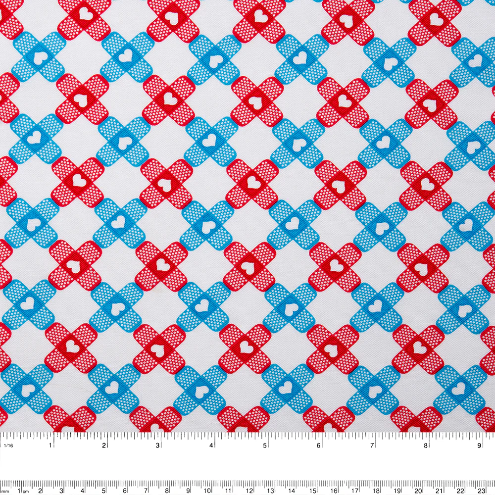 BIG HUGS Cotton print - Band aid - Blue - Image 2