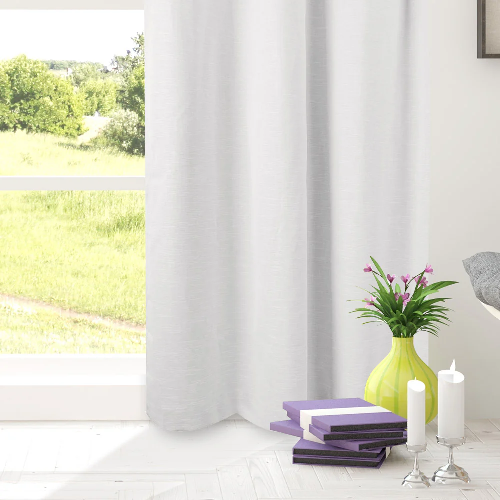 Blackout Grommet curtain panel - Kono - White - 54 x 85'' - Image 2