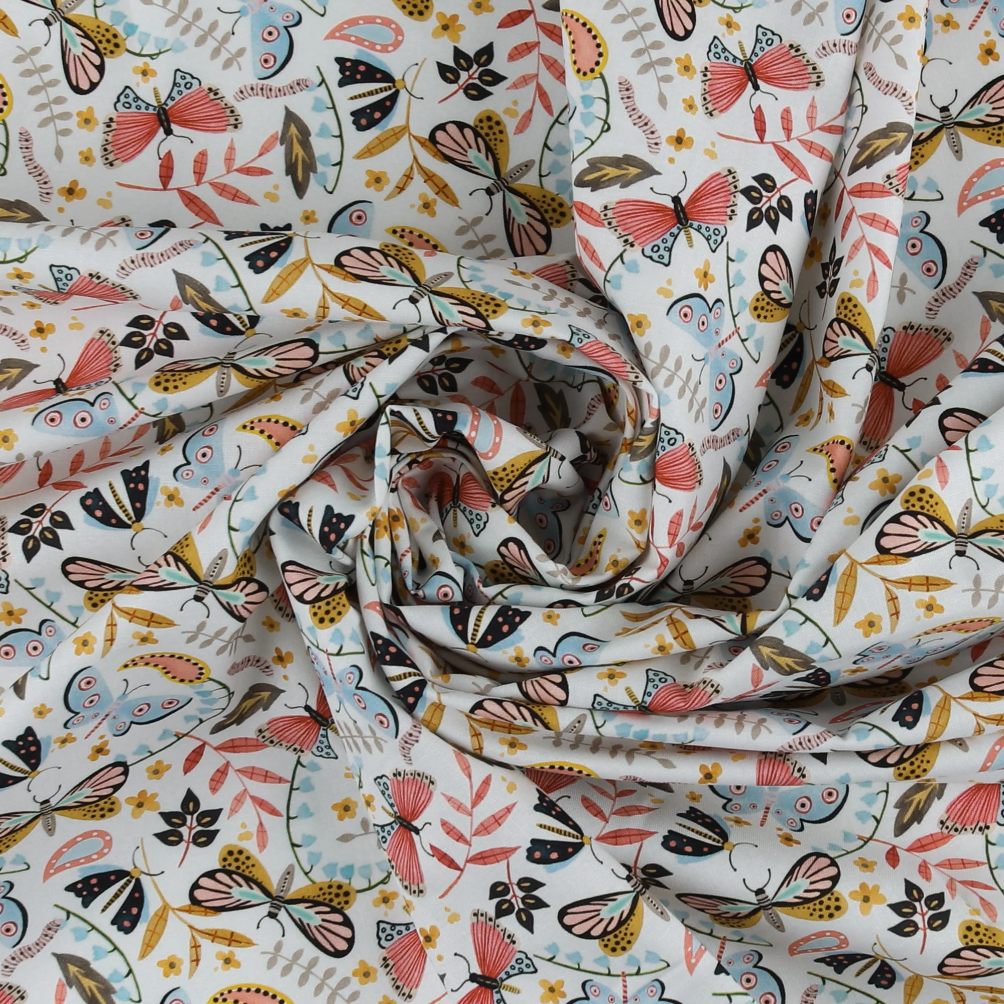 Blank - Printed Cotton - NATURE'S SYMPHONY - 005 - White - Image 2