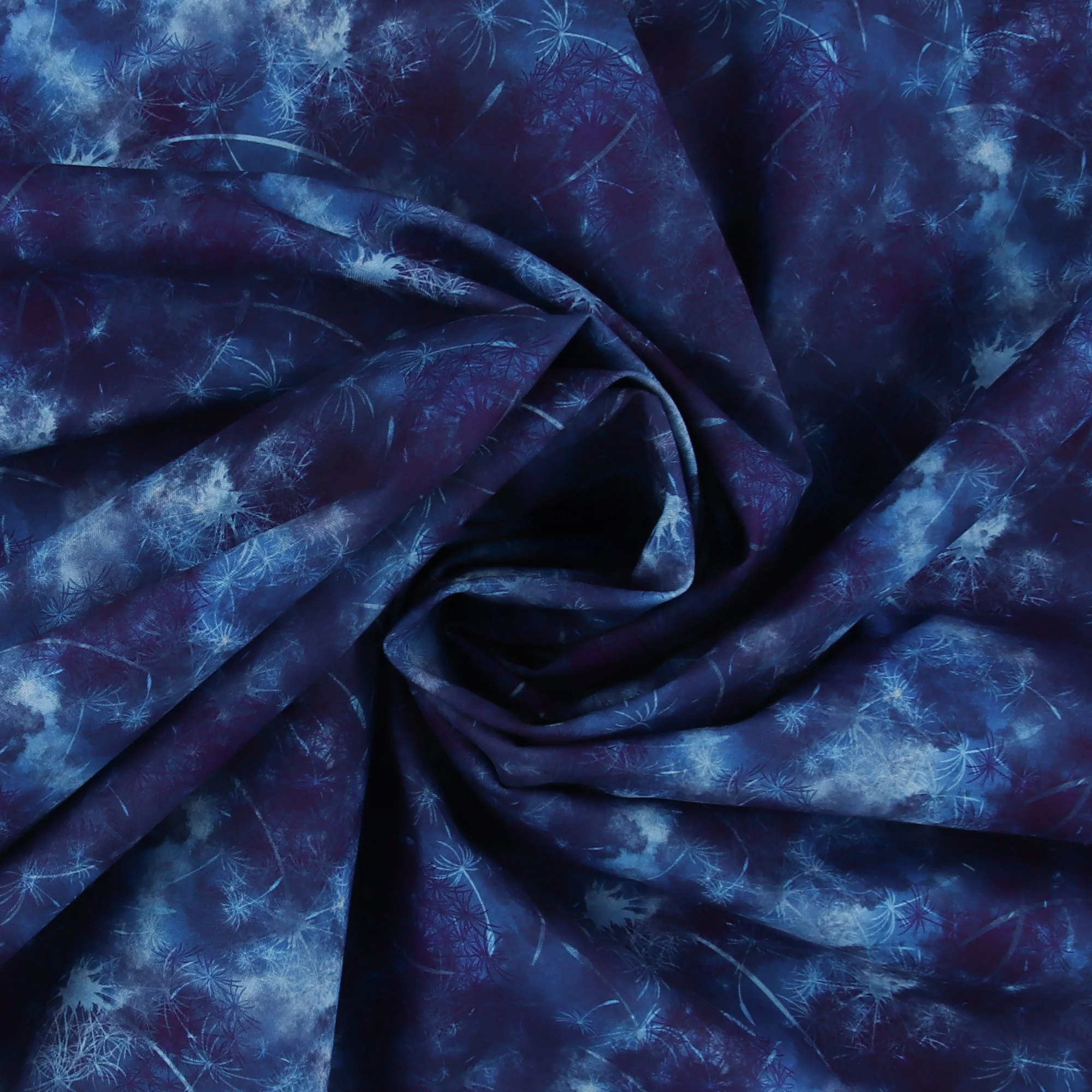 Blender Fabric - DANDELION - 008 - Blue - Image 2