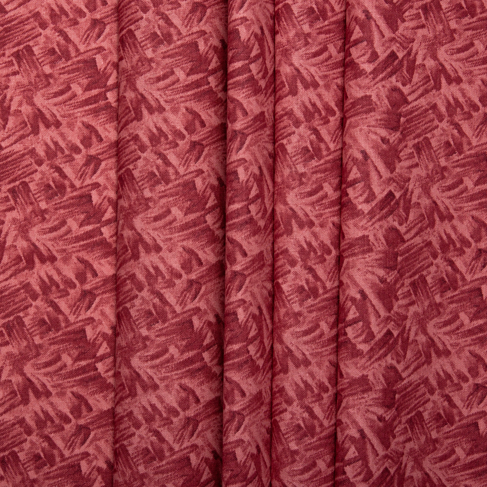 Blenders - Cotton Print - Grass - Burgundy - Image 4