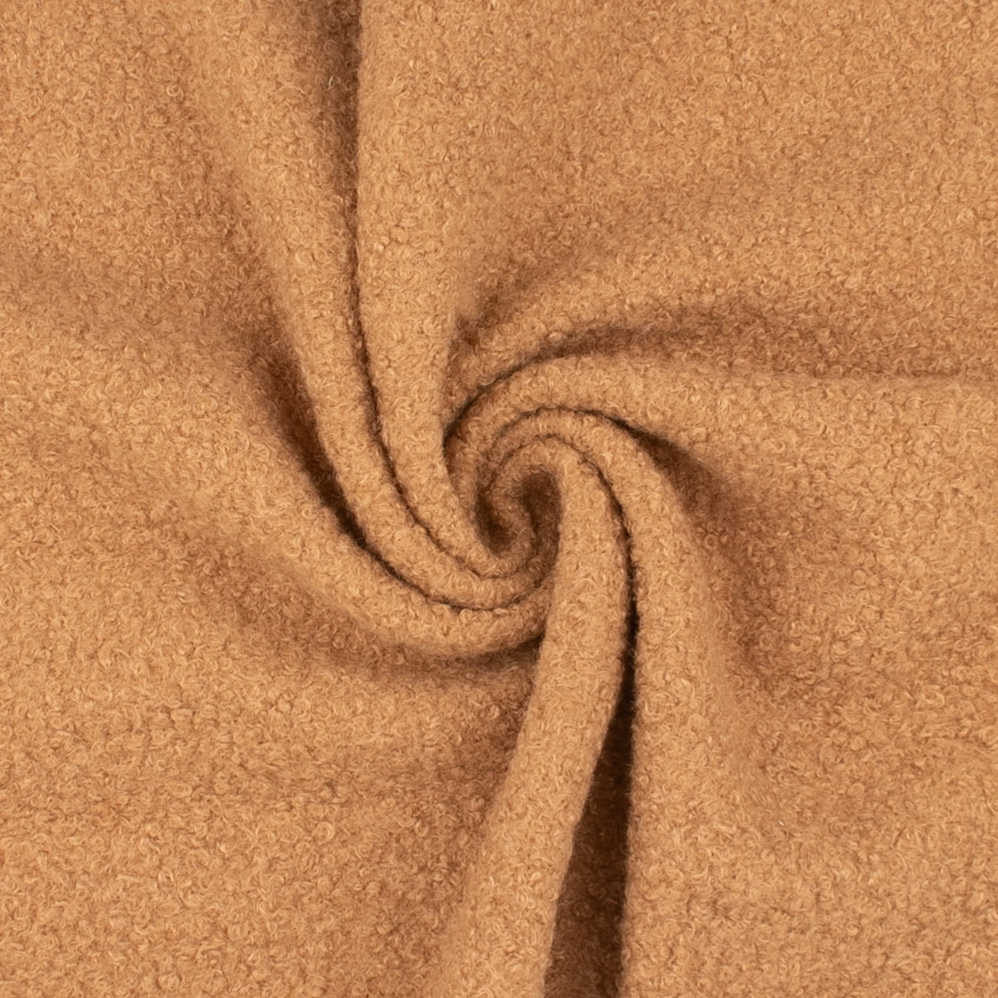 Bouclé coating - Camel - Image 2
