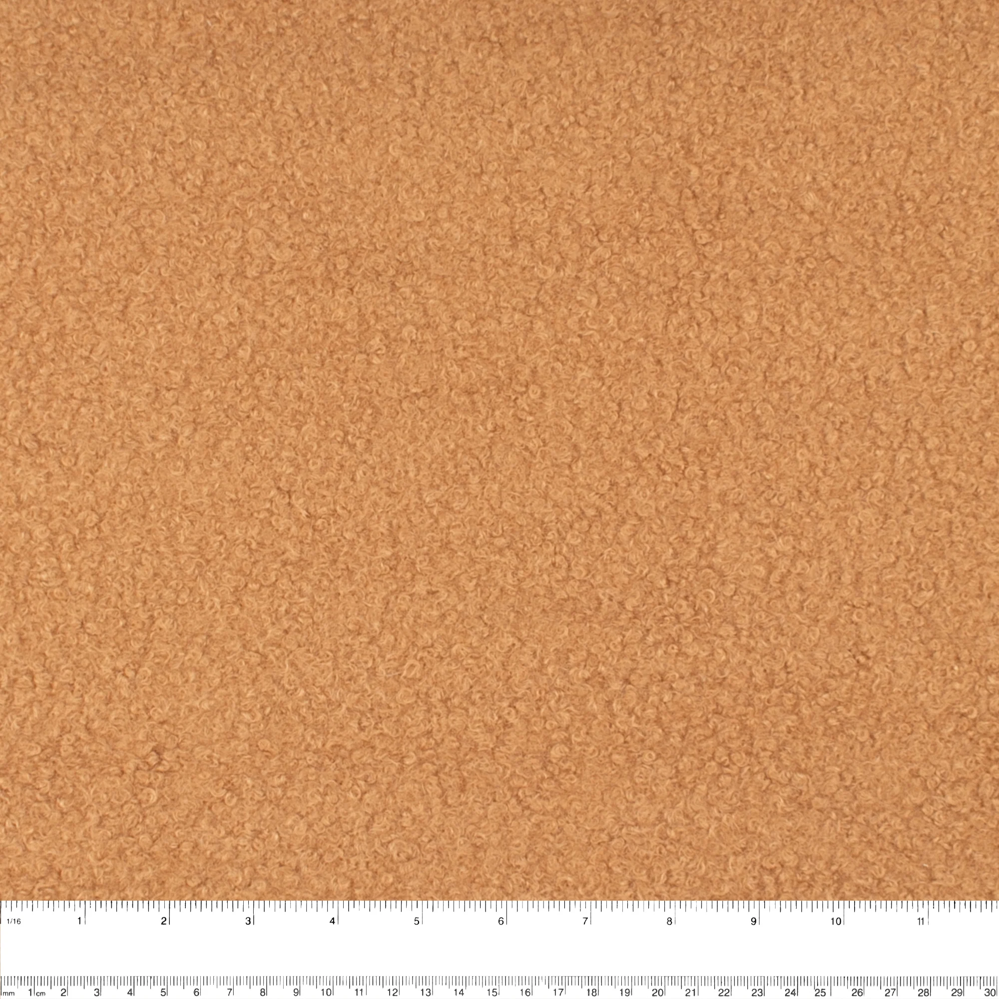 Bouclé coating - Camel - Image 3
