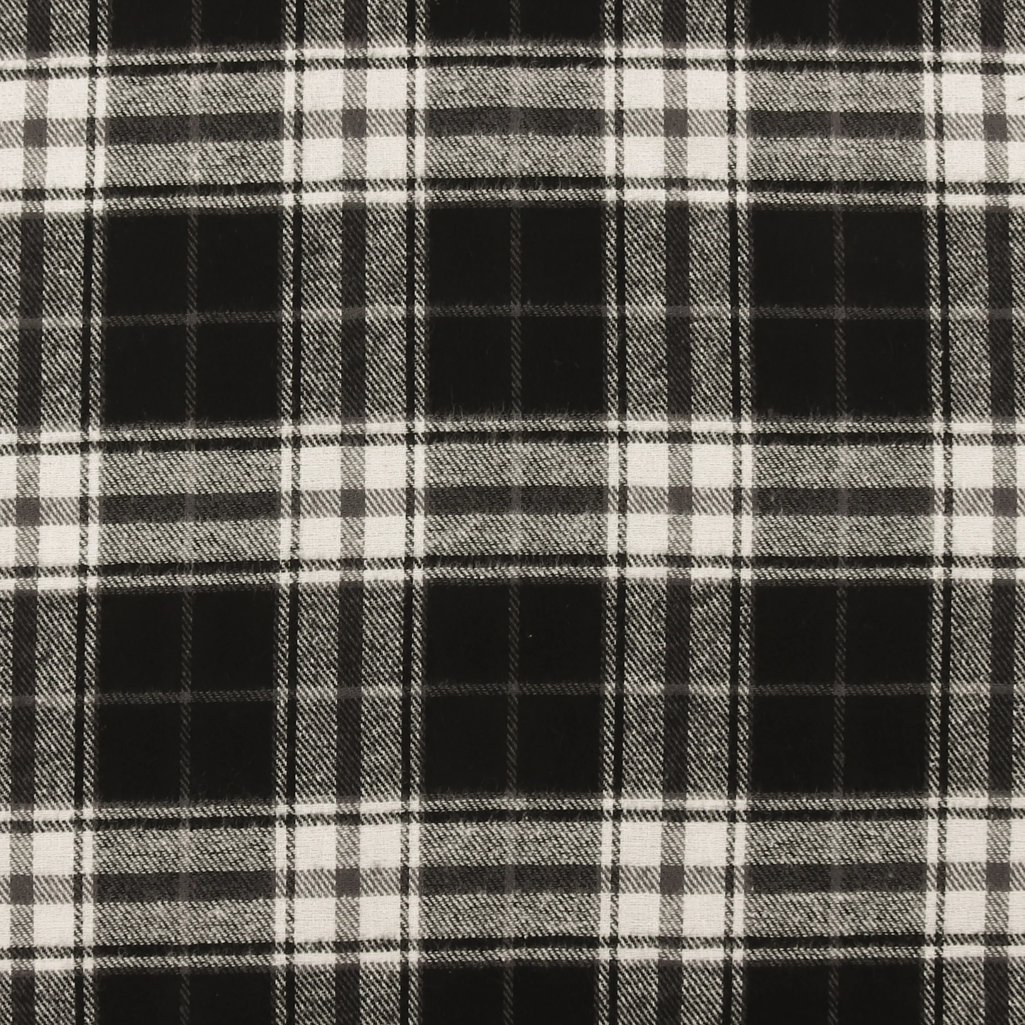 Brushed Cotton Plaid - NOAH - 008 - Black
