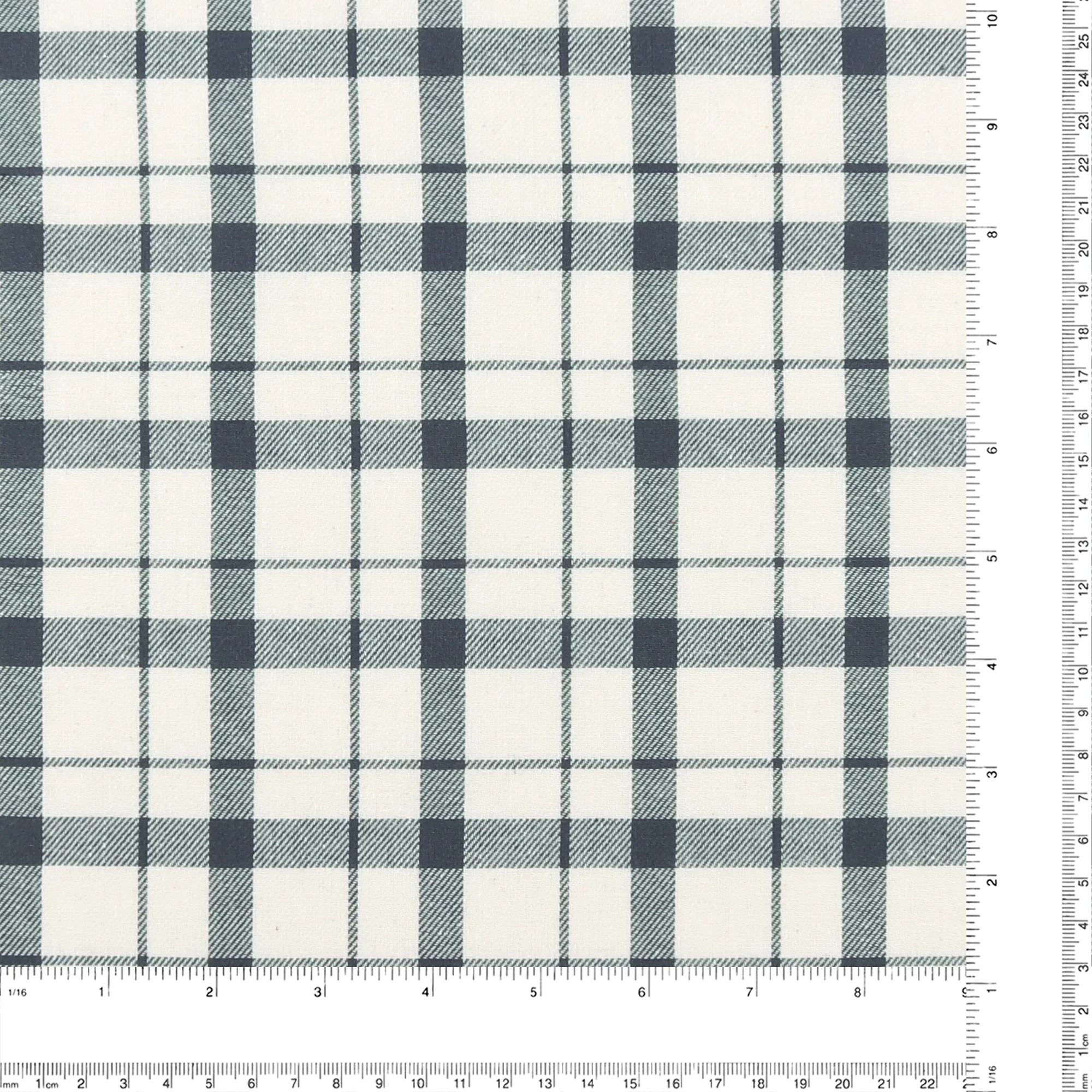 Brushed Cotton Plaid - NOAH - 033 - Ivoire - Image 3