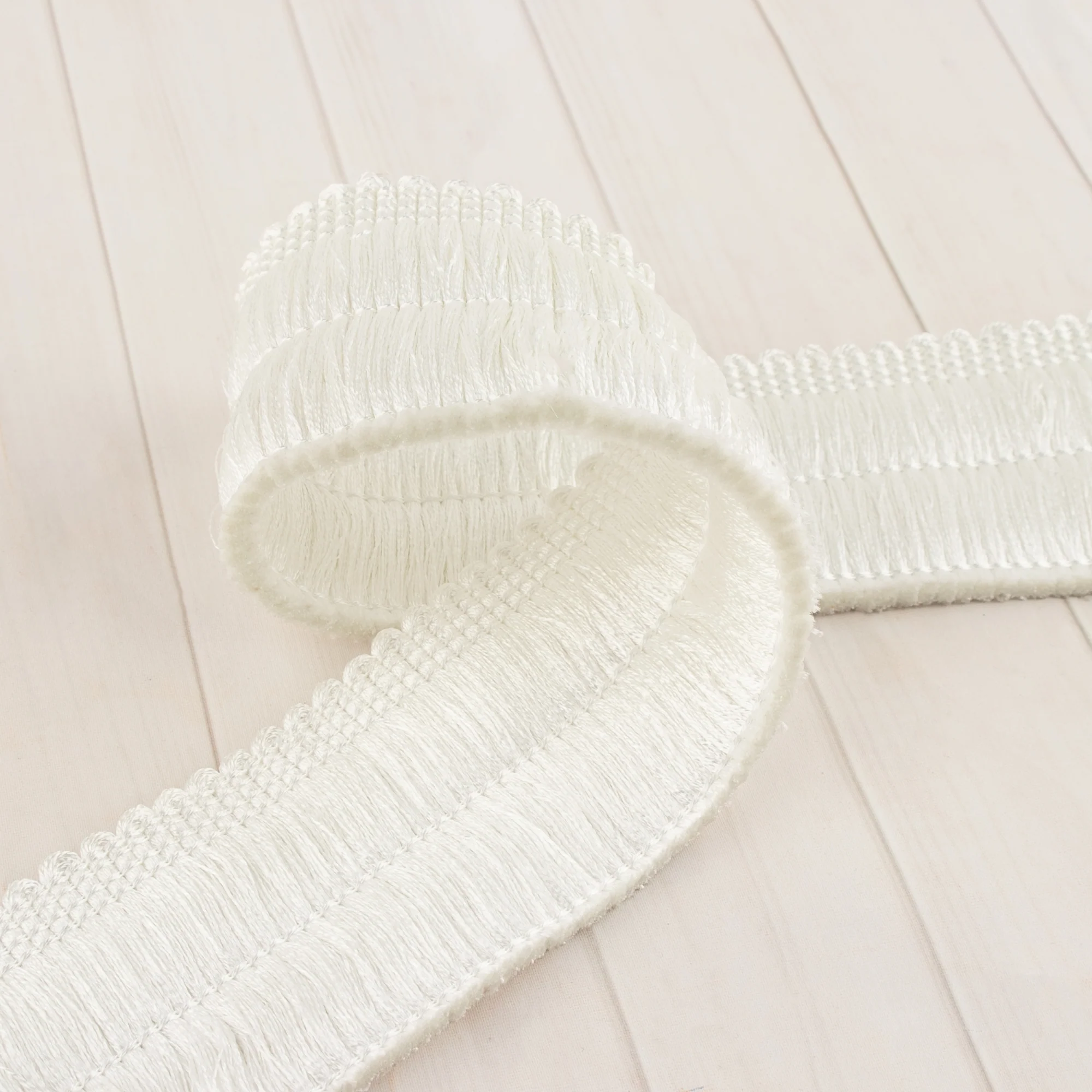 Brushed fringe 2 po (5 cm) White - Image 2