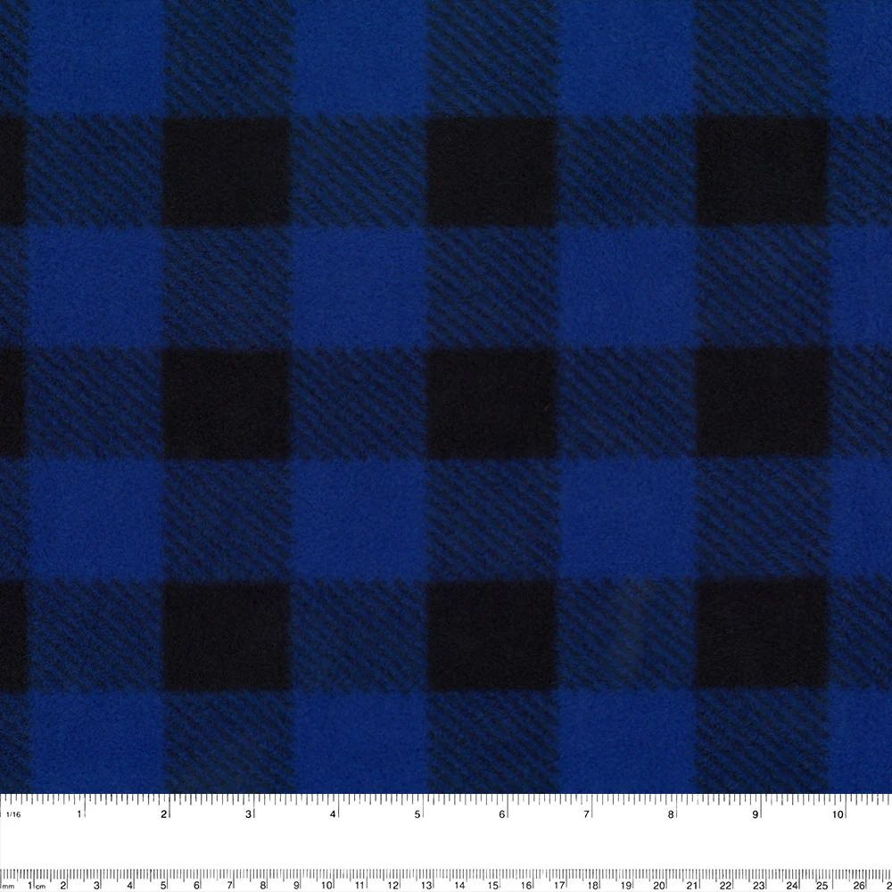 BUFFALO CHECK Anti Pill Fleece - Blue - Image 2