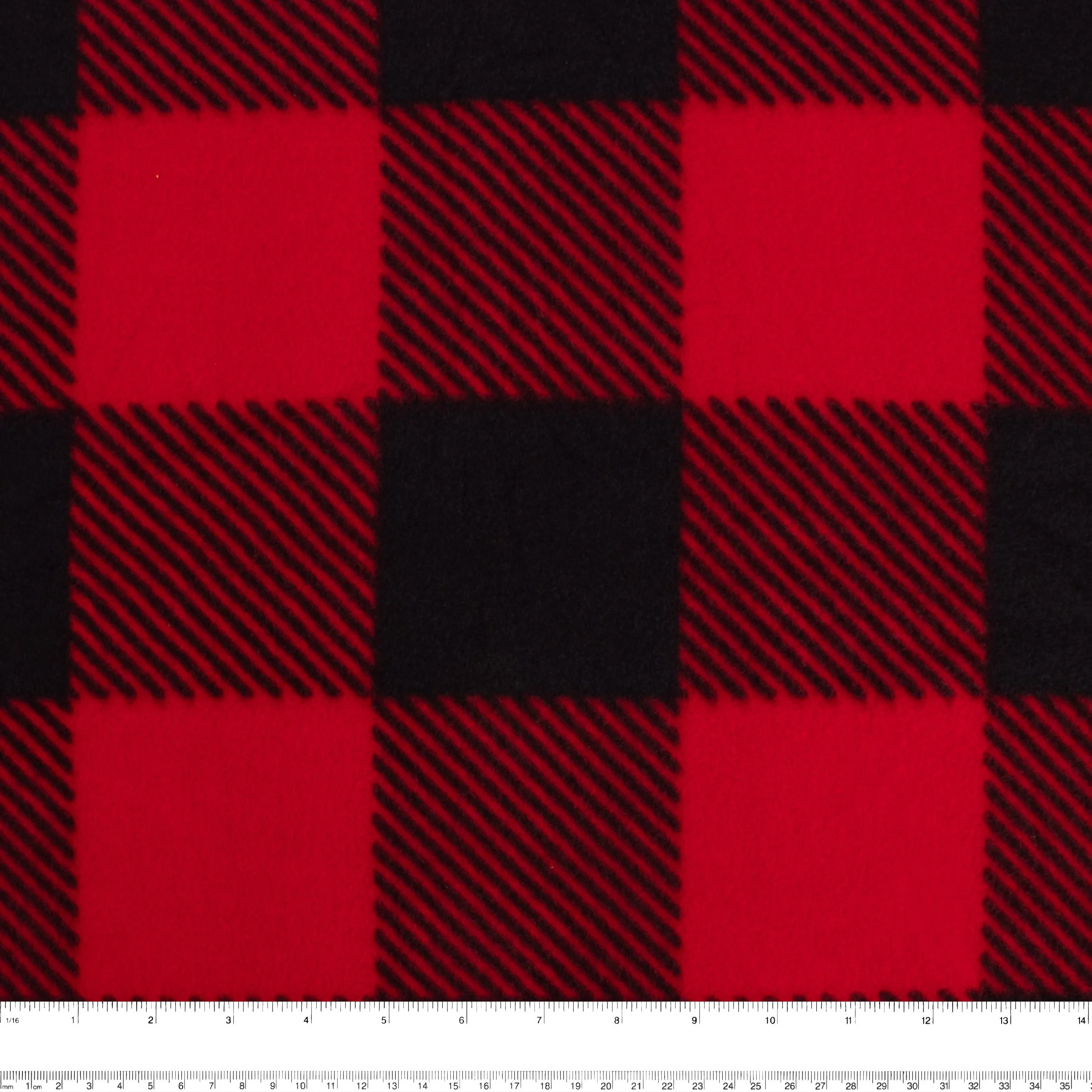 BUFFALO CHECK Anti Pill Fleece - Red - Image 2