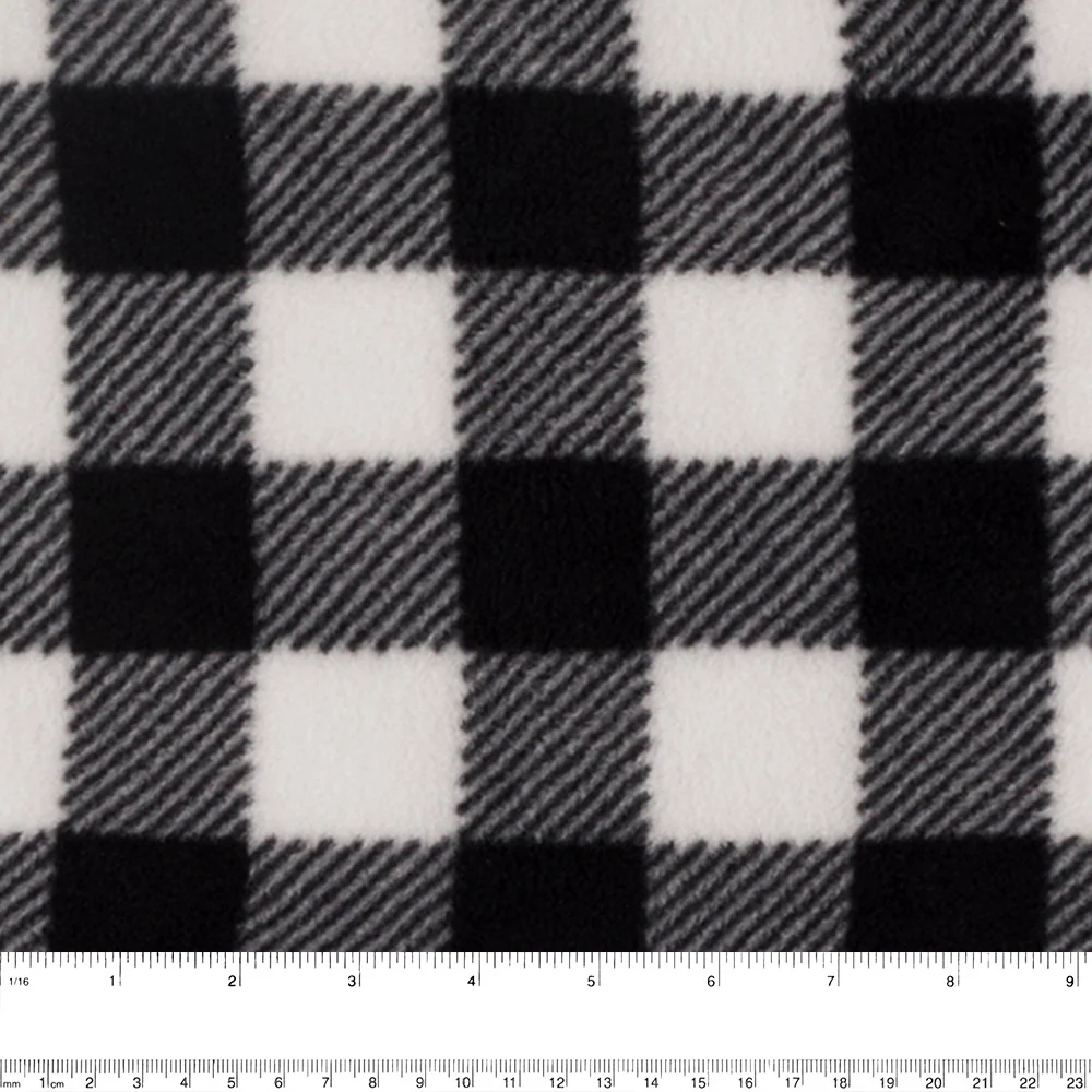 BUFFALO CHECK Anti Pill Fleece - White - Image 2