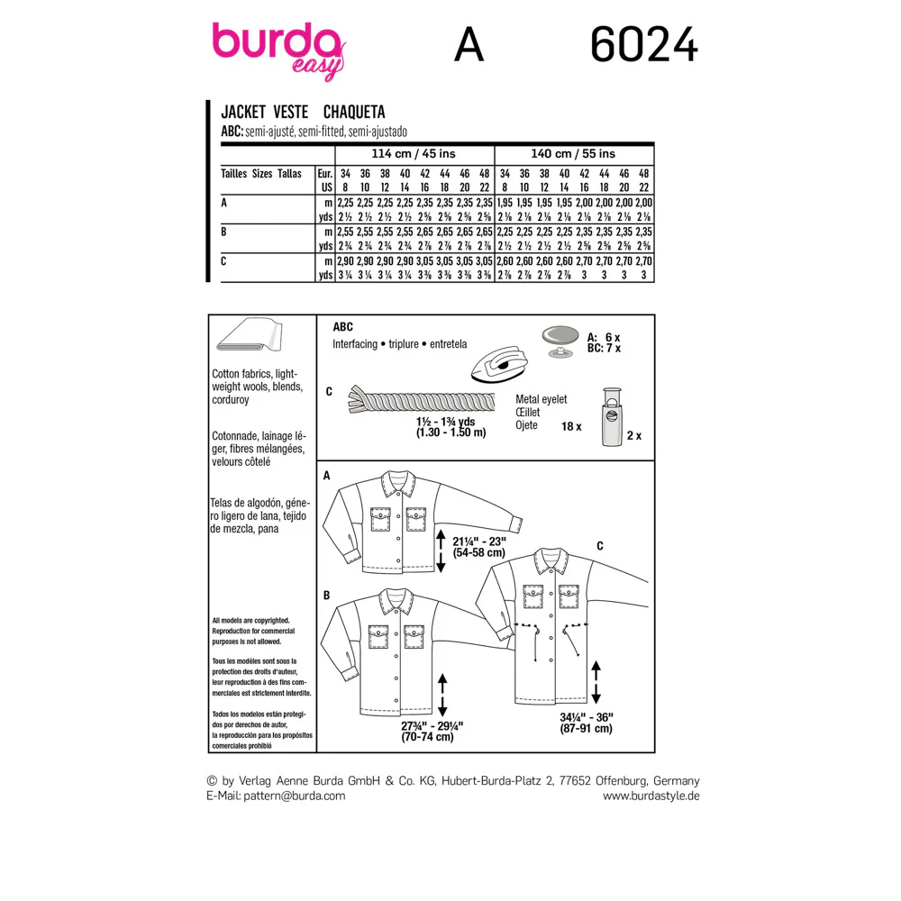 BURDA - 6024 Jacket - Image 2