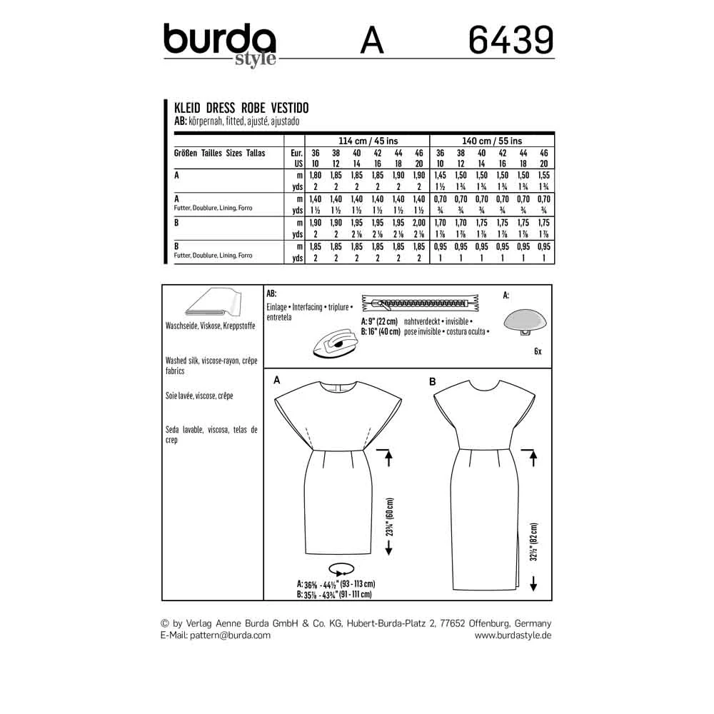 BURDA - 6439 Dress - Cape Effect - Image 2