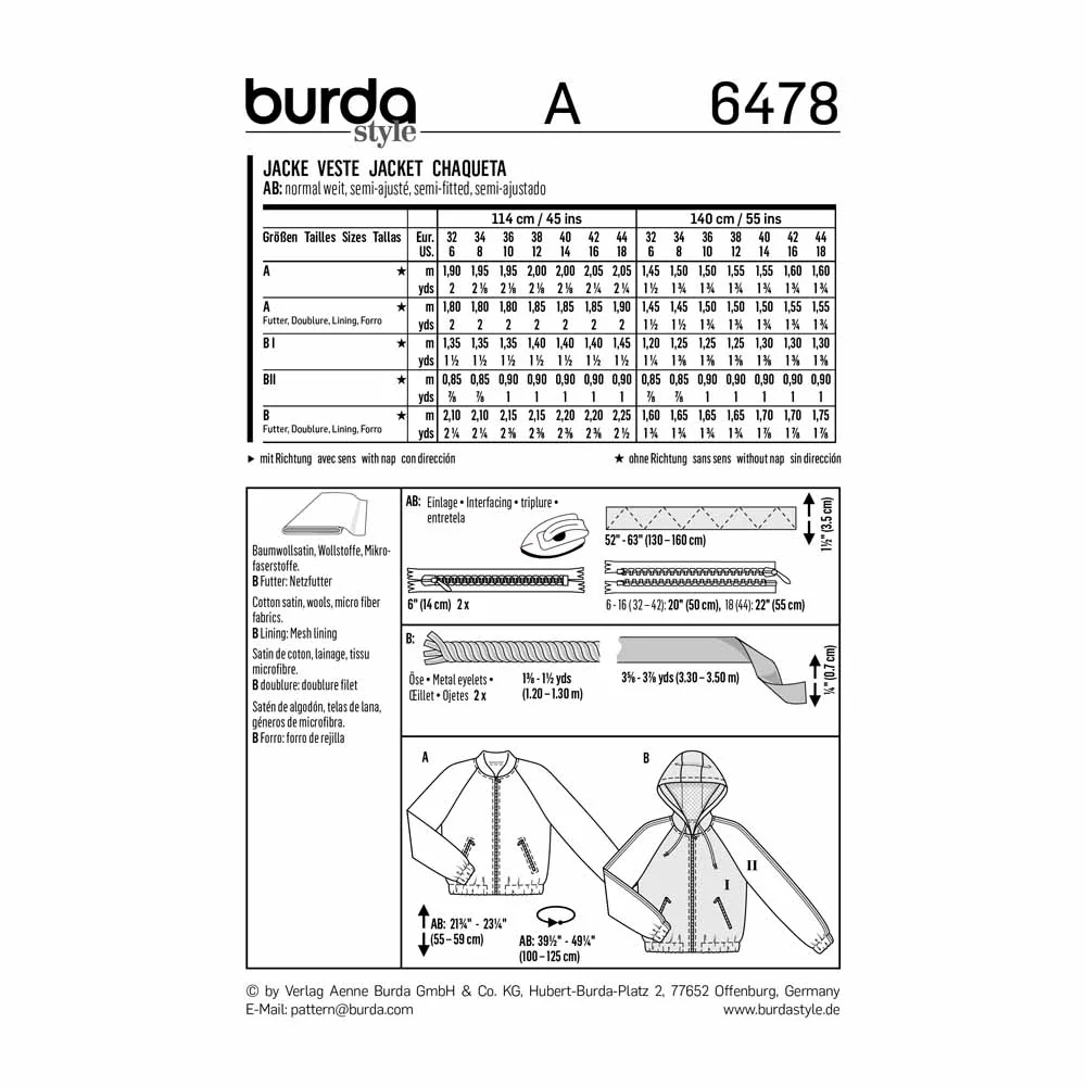 BURDA - 6478 Ladies Coat - Image 2