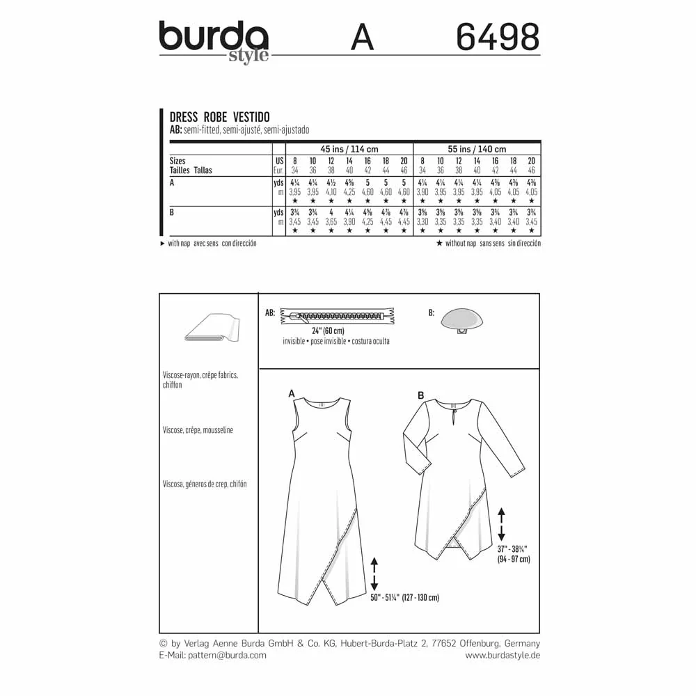 BURDA - 6498 Ladies Dress - Image 2