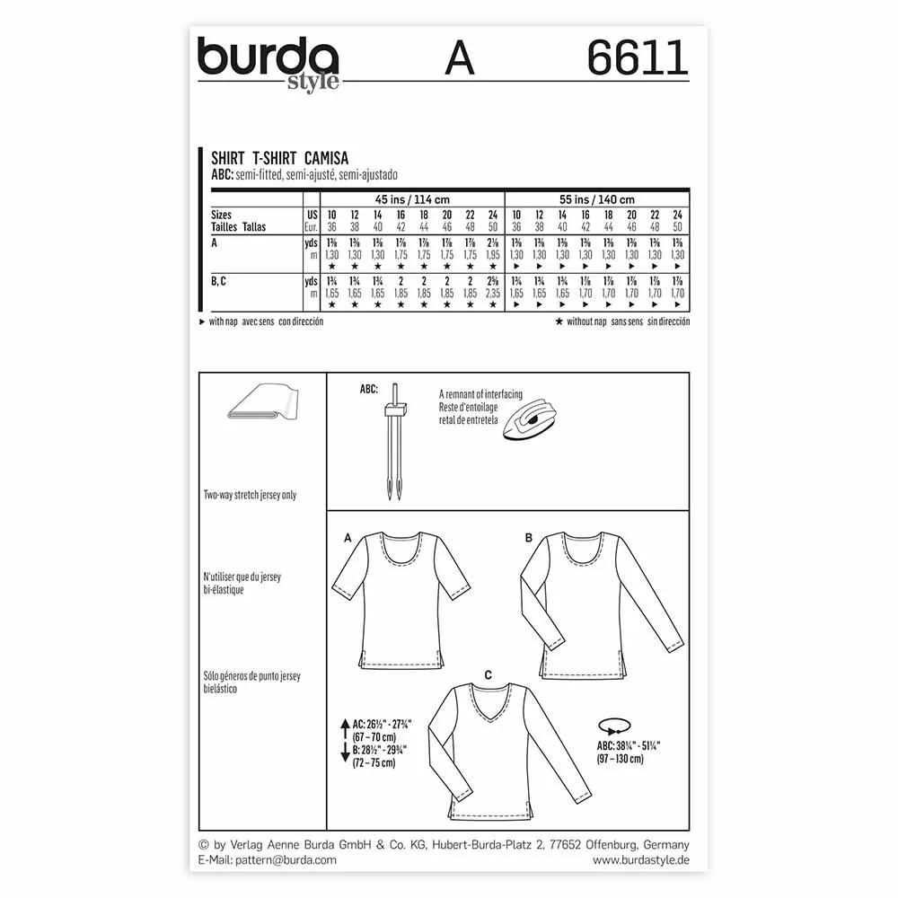 BURDA - 6611 Ladies Shirt - Image 2