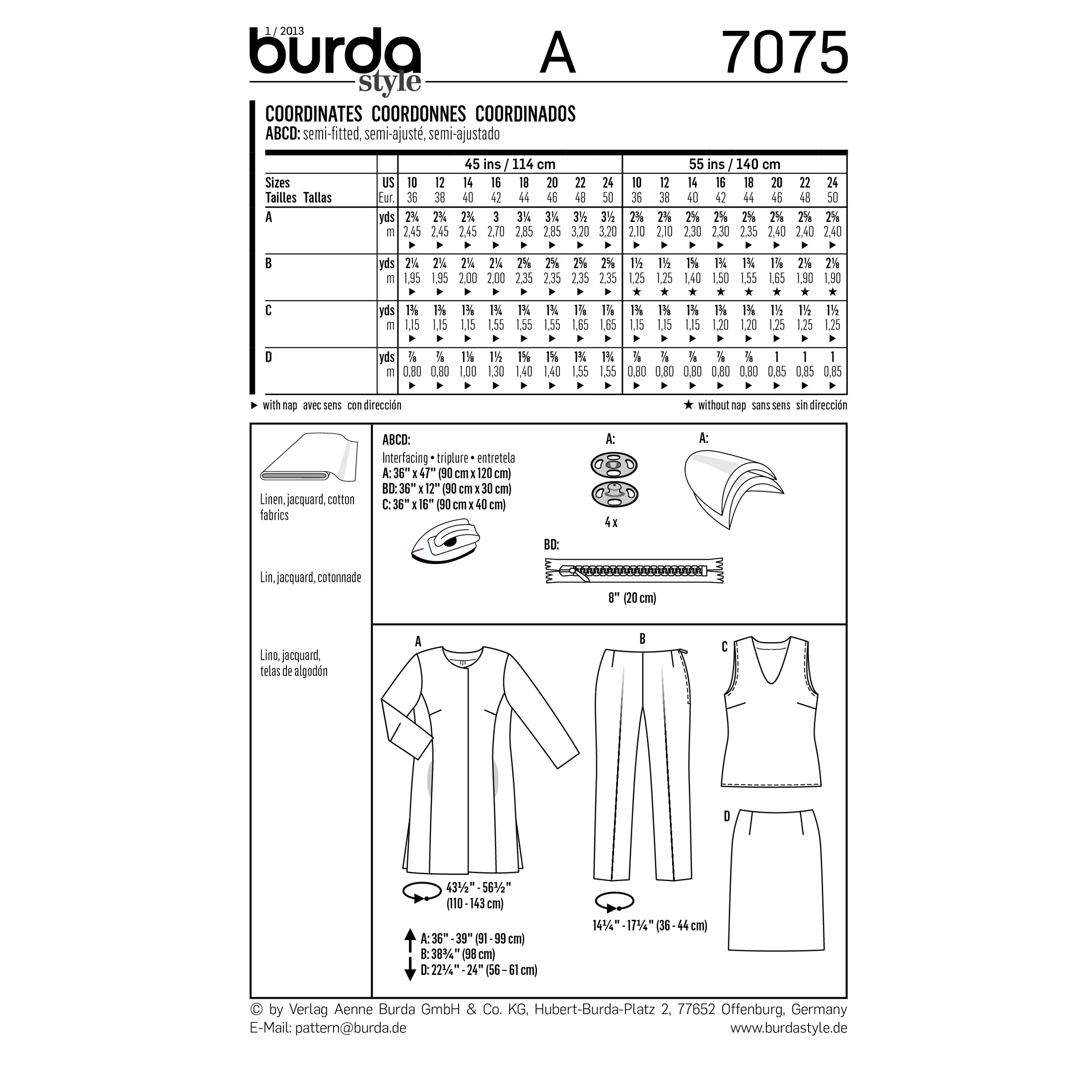 BURDA - 7075 Ladies Coordinates - Image 2