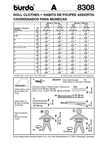 BURDA - 8308 Accessory Doll Clothes - Image 3