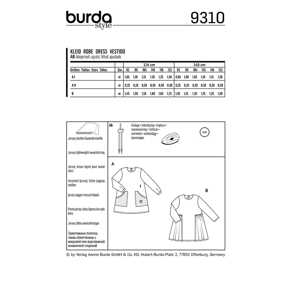 BURDA - 9310 Dress with Pockets - Overskirt - Image 2