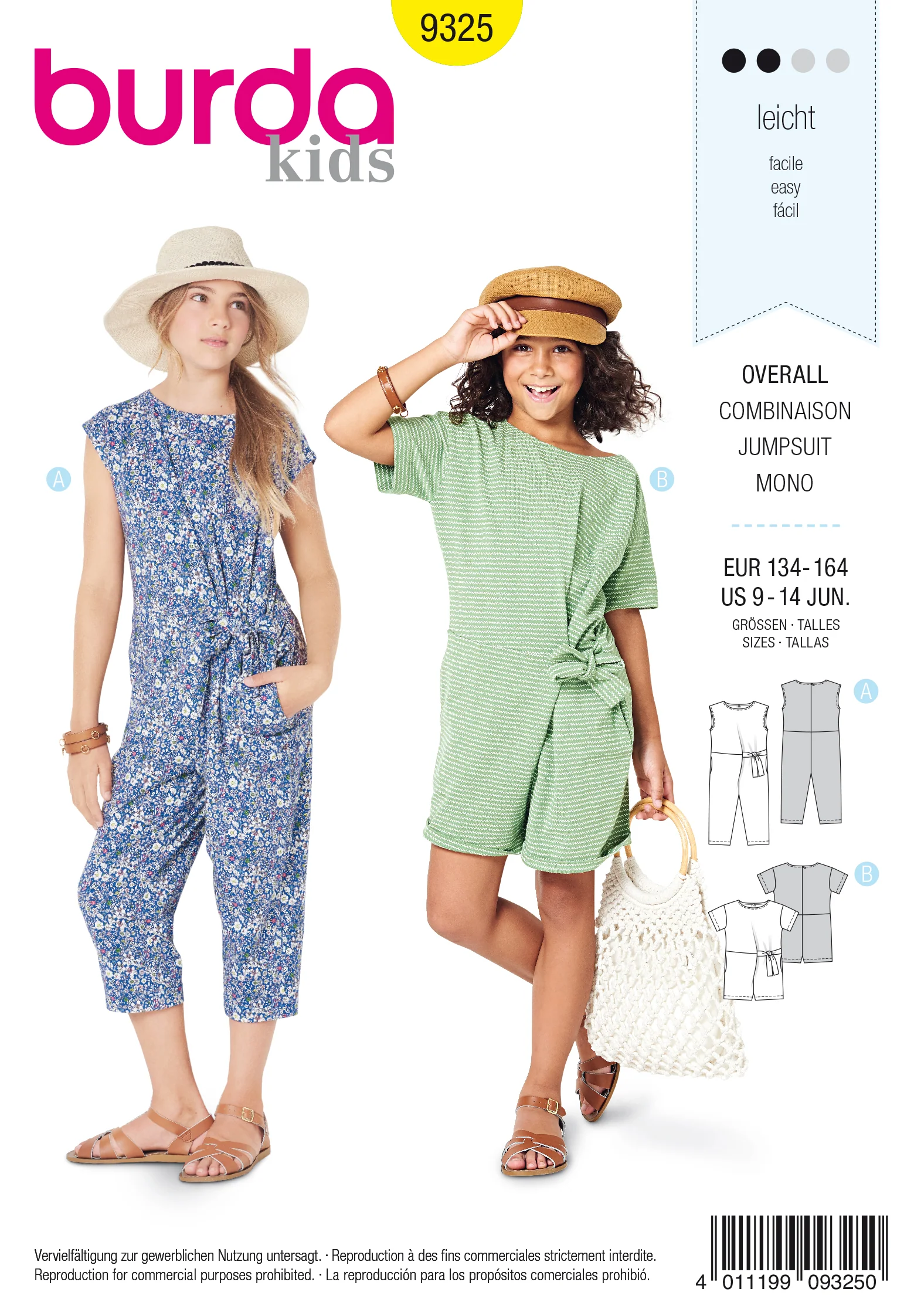 BURDA - 9325 Overalls in Two Lengths
