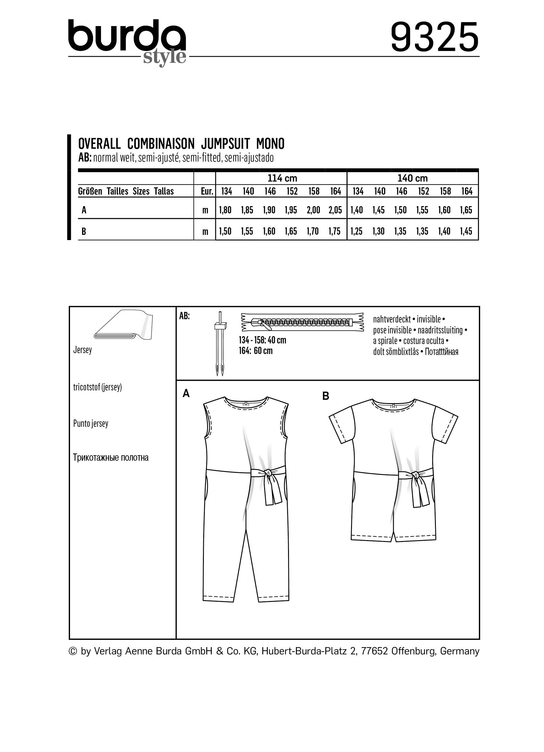 BURDA - 9325 Overalls in Two Lengths - Image 2