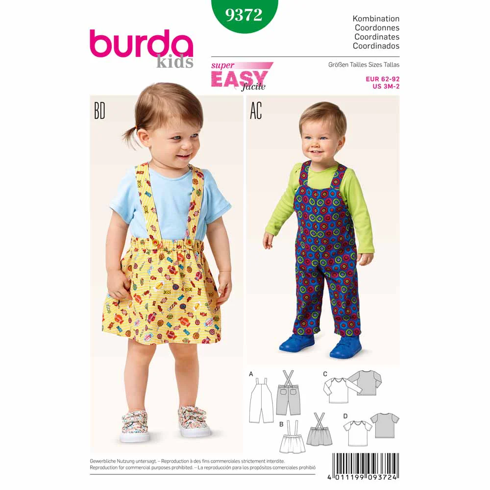 BURDA - 9372 Child Coordinates