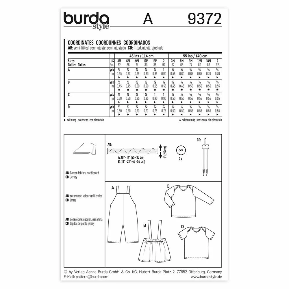 BURDA - 9372 Child Coordinates - Image 2