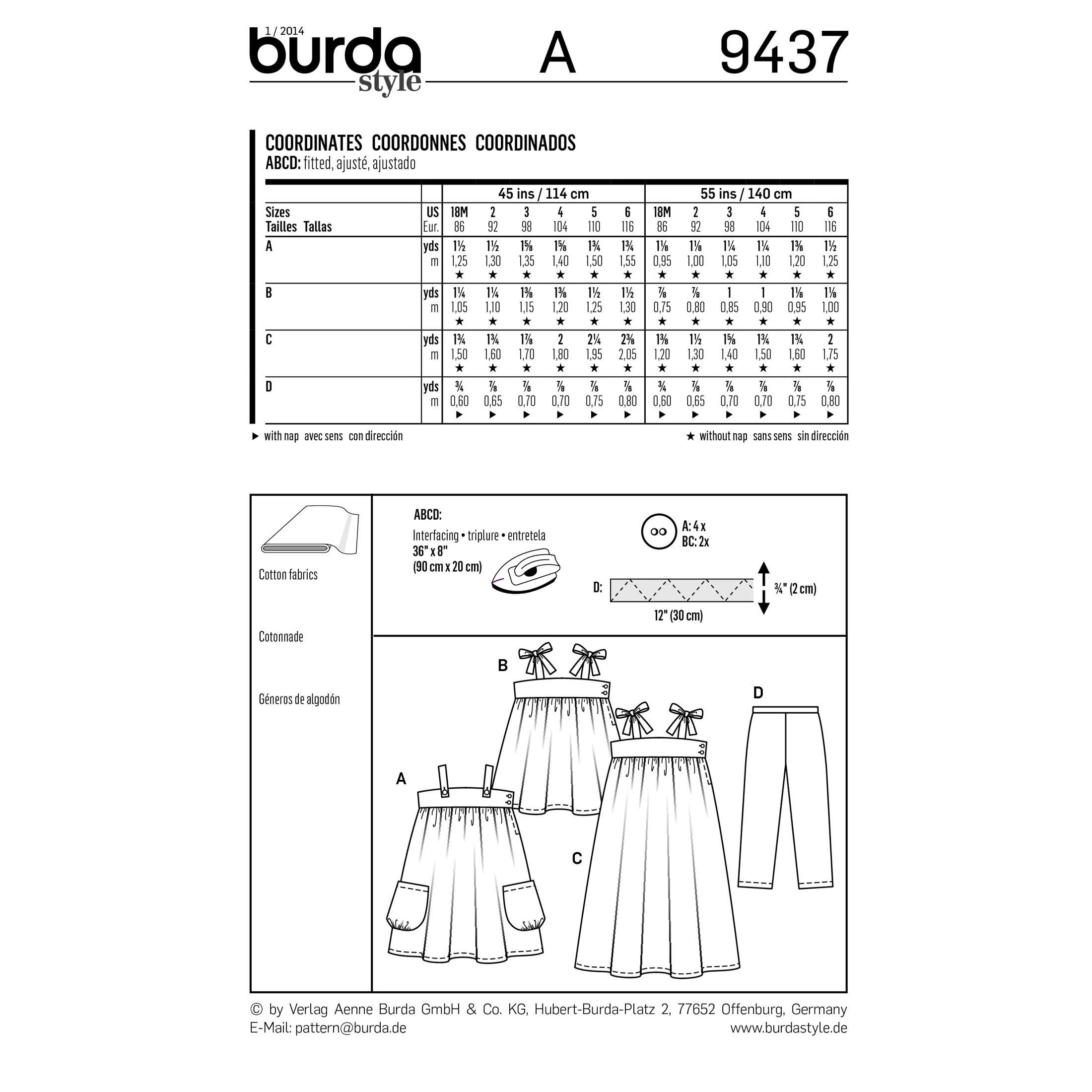 BURDA - 9437 Child Coordinates - Image 2