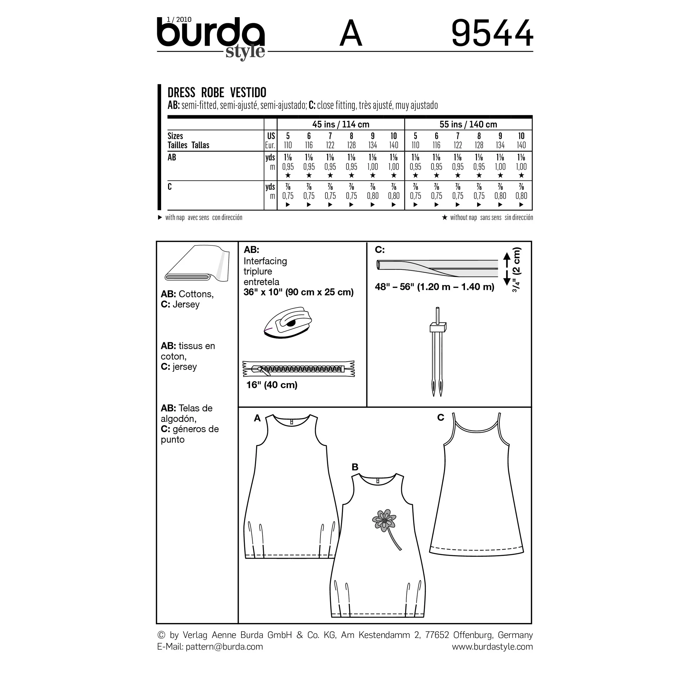BURDA - 9544 Child Dress - Image 2
