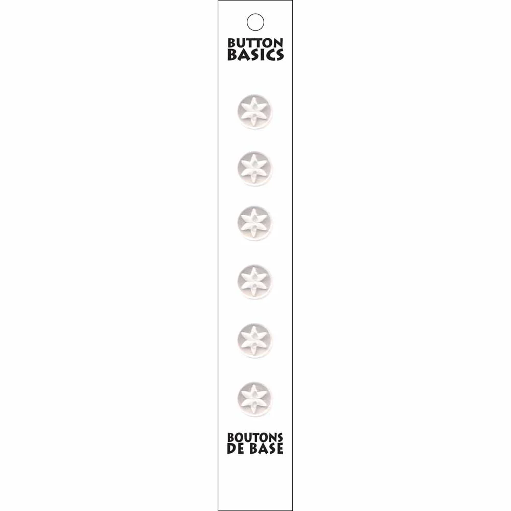 BUTTON BASICS 2 Hole Buttons - 10mm (⅜") - 6 pcs