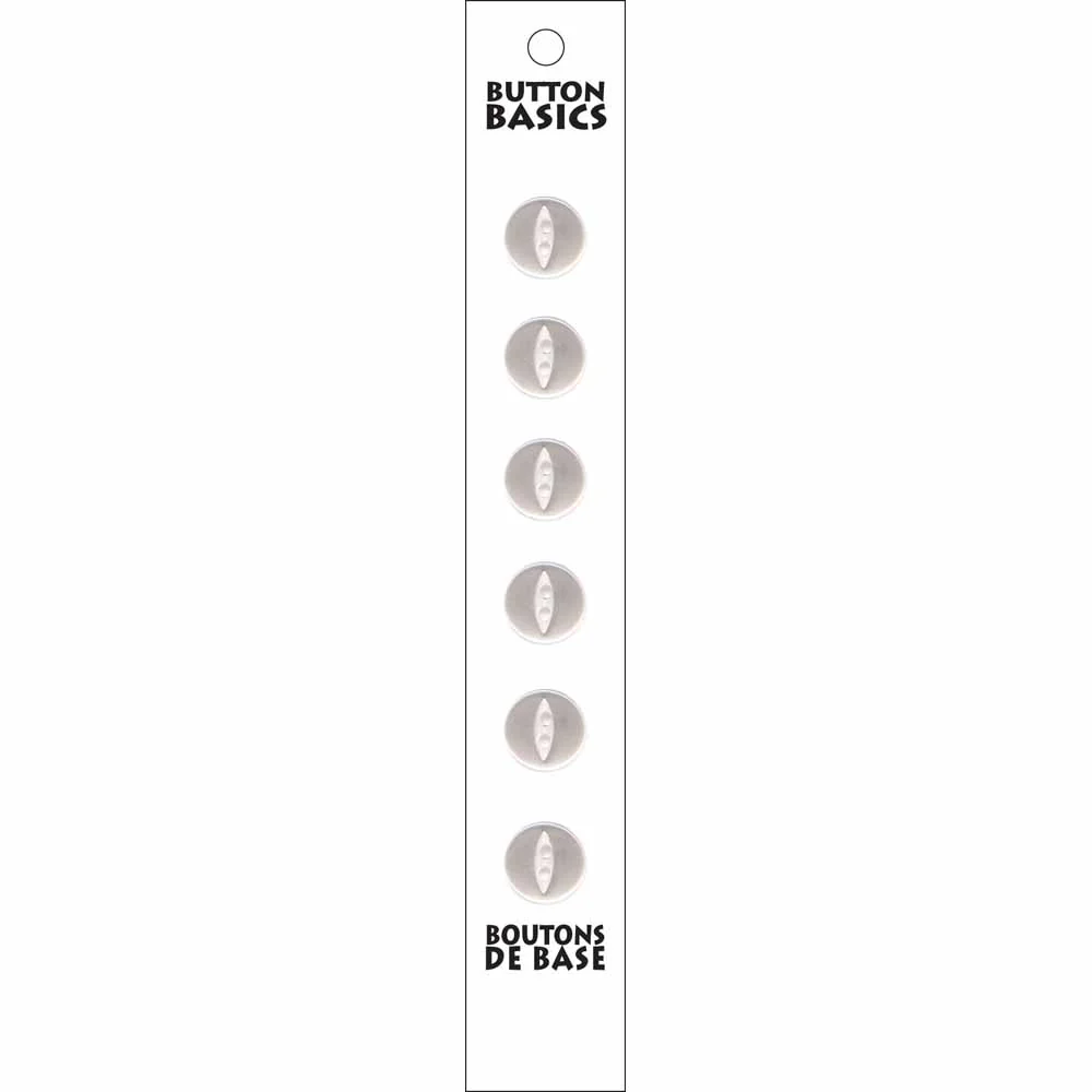 BUTTON BASICS 2 Hole Buttons - 12mm (½") - 6 pcs