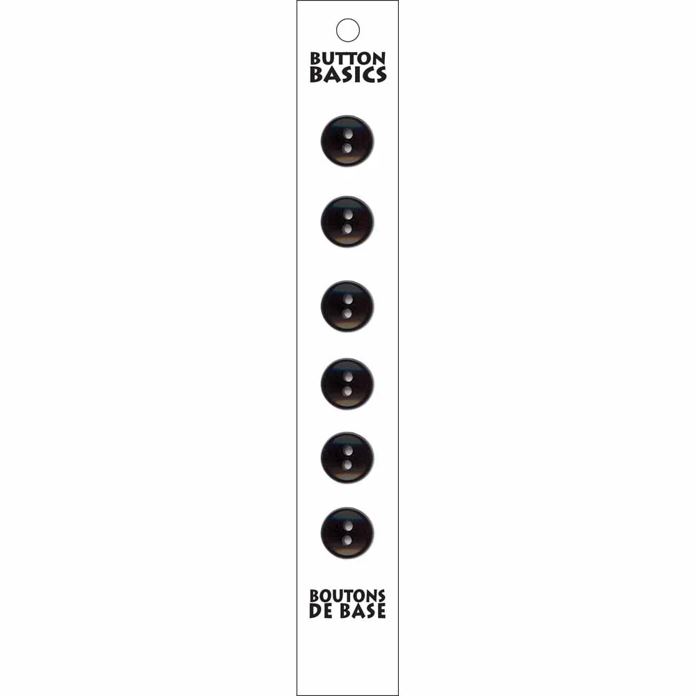 BUTTON BASICS 2 Hole Buttons - 12mm (½") - 6 pcs