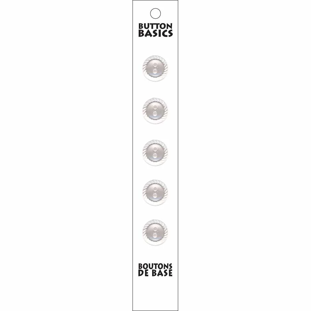 BUTTON BASICS 2 Hole Buttons - 13mm (½") - 5 pcs