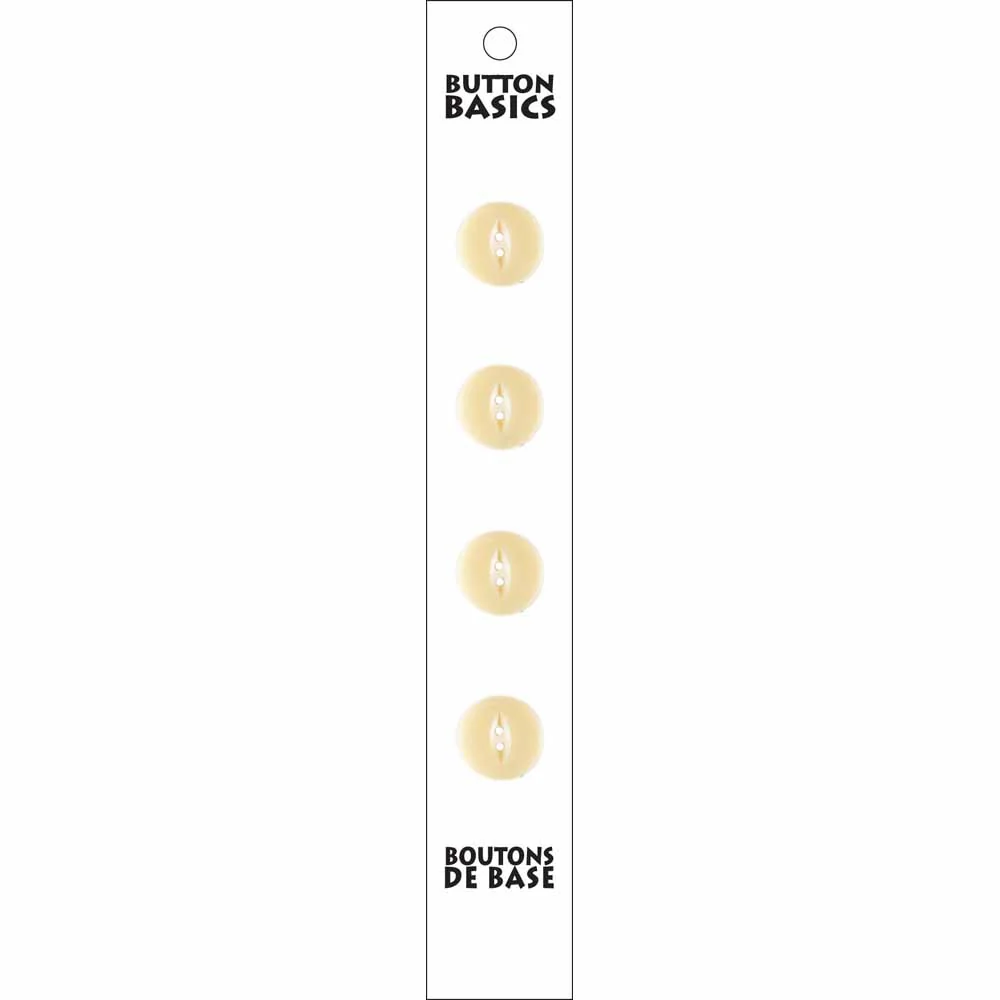 BUTTON BASICS 2 Hole Buttons - 14mm (½") - 4 pcs