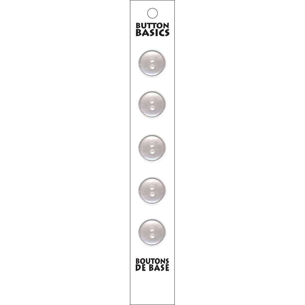 BUTTON BASICS 2 Hole Buttons - 14mm (½") - 5 pcs