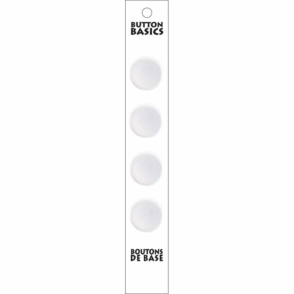 BUTTON BASICS Shank Buttons - 14mm (½") - 4 pcs