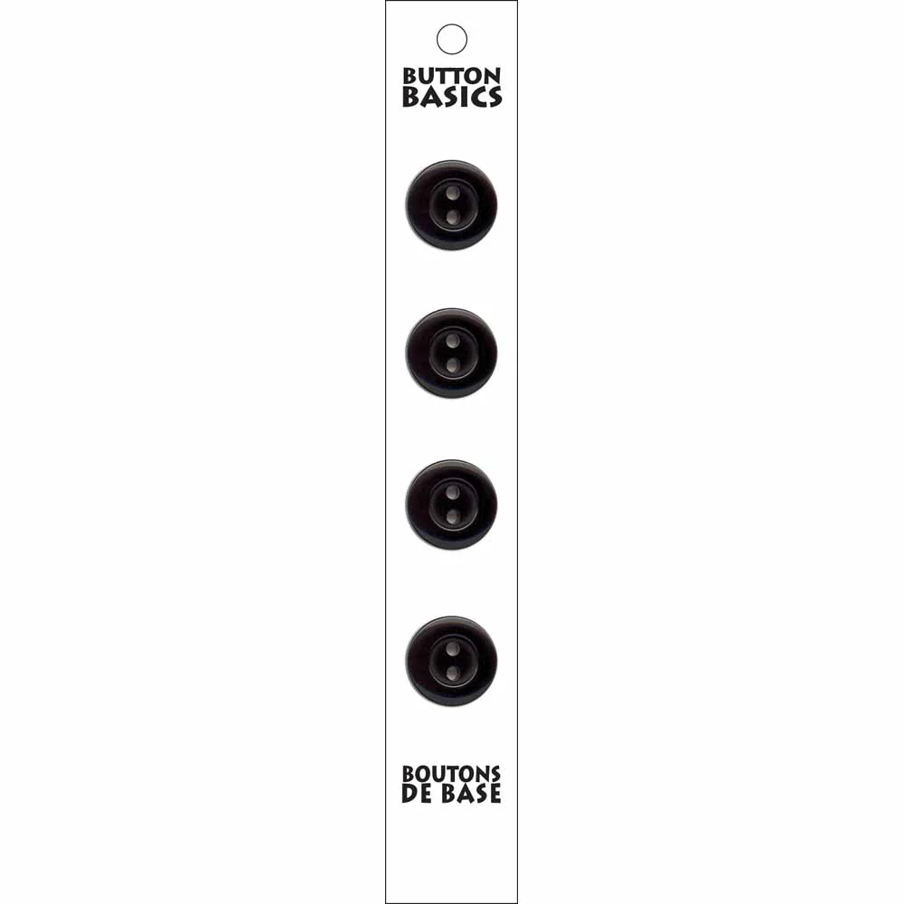 BUTTON BASICS 2 Hole Buttons - 15mm (⅝") - 4 pcs