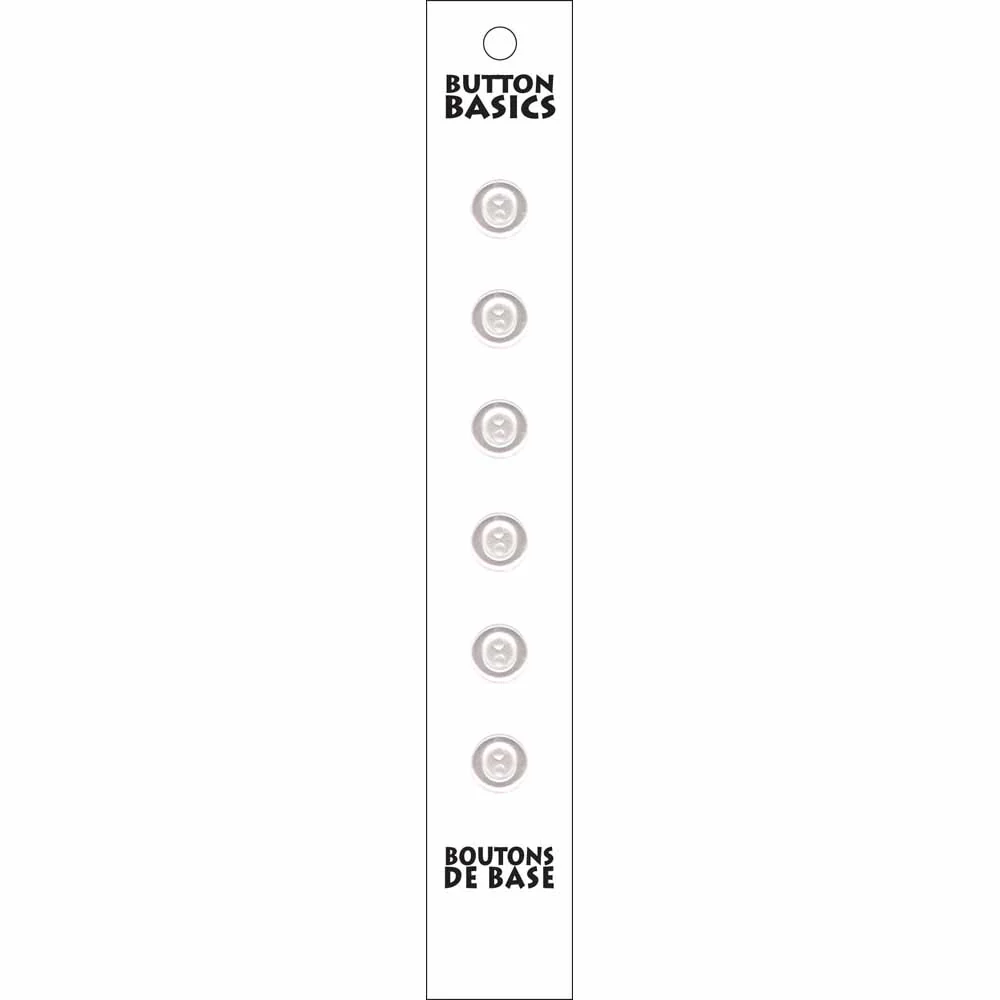 BUTTON BASICS 2 Hole Buttons - 9mm (⅜") - 6 pcs